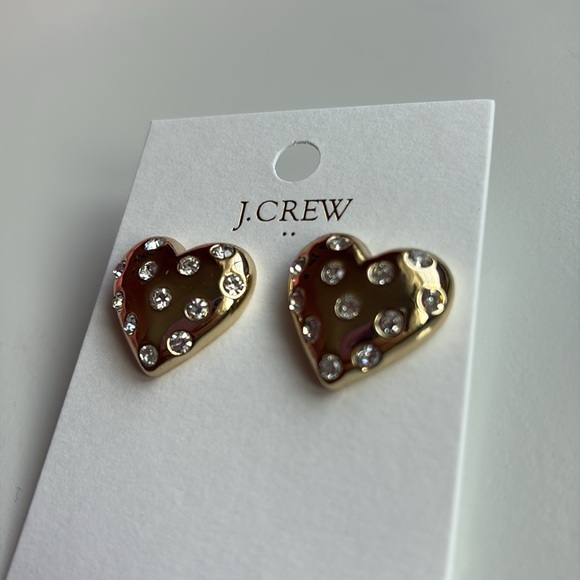 JCrew NWT Gold Heart Earrings - Picture 5 of 6